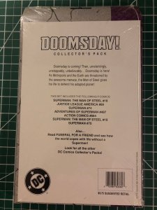 Doomsday Collector's pack Toys-R-Us unopened.  Possible DC Universe logo...