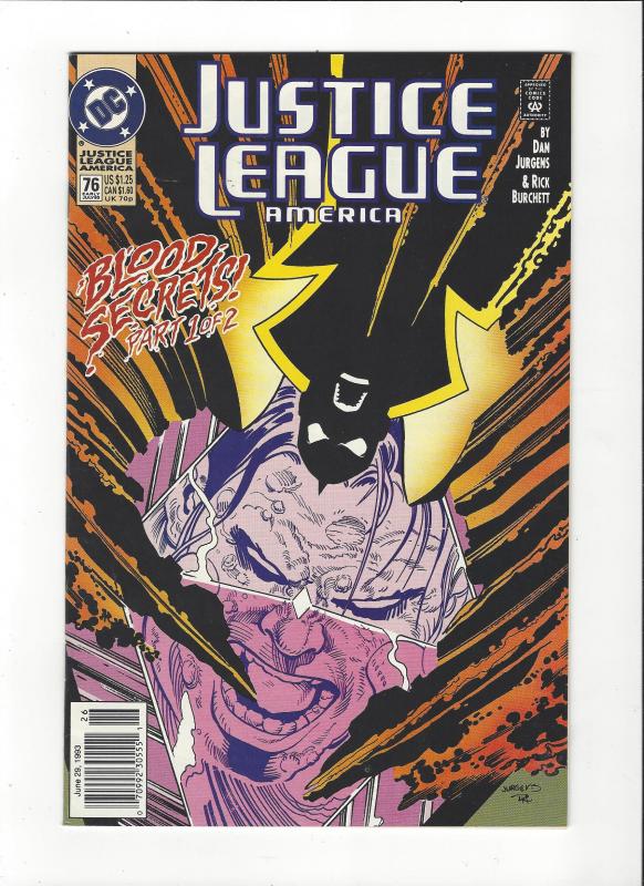 Justice League America #76 1987 DC Comics Copper Age  NM