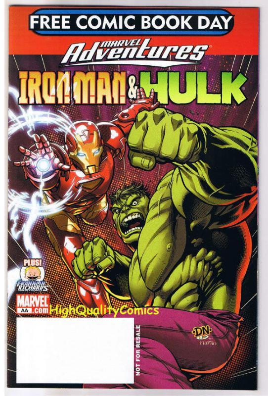 MARVEL ADVENTURES, FCBD, Iron Man, Hulk, 2007, NM, more in store