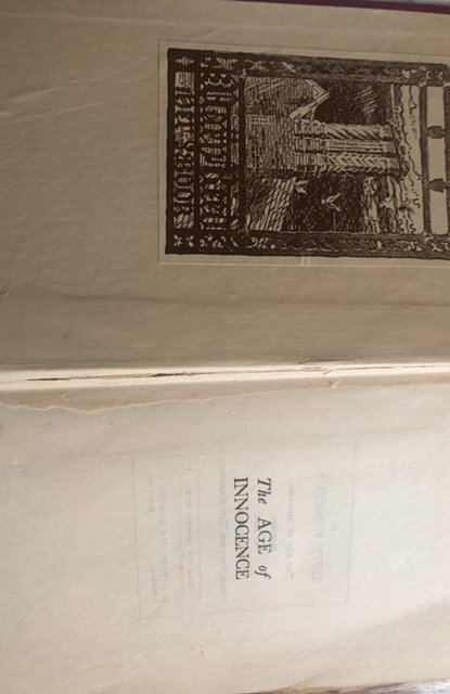 The age of innocence, Wharton, 1920, first ED,x- library