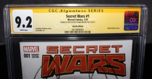 Secret Wars #1 CGC (9.2) Signed & Sketched by Frank Miller - 2021