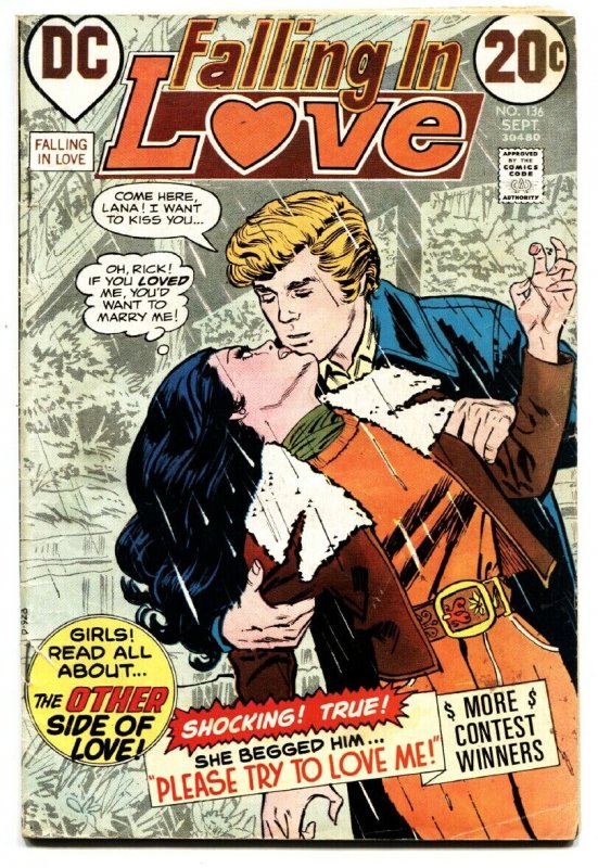 FALLING IN LOVE #136 comic book 1972-DC ROMANCE COMIC