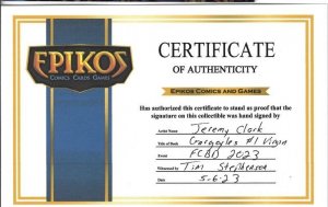 Gargoyles #1 Altered Reality Virgin Cover Jeremy Clark Signed Dynamite EB205