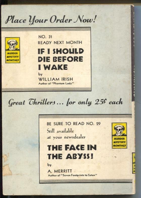 Murder Mystery Monthly #30 1945-Avon-Peter Cheyney-Slin Callaghan-VG/FN