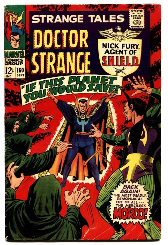 STRANGE TALES #160 comic book 1967 DOCTOR STRANGE-MARVEL FN+