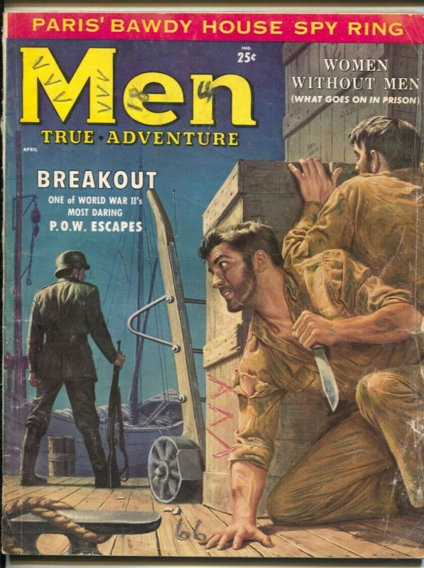 Men 4/1958-AtlasPOW escape-Nazis-women in prison-cheesecake-exploitation-G+