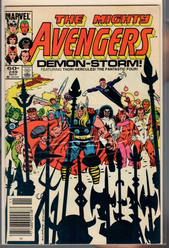 The Avengers #249 Newsstand Edition (1984) 8.5 VF+