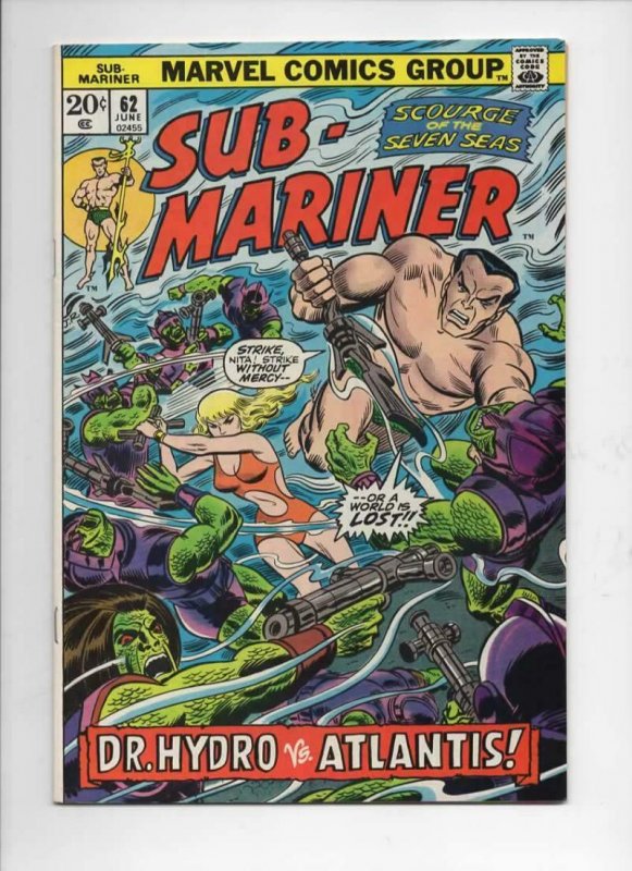 SUB-MARINER #62, VF/NM, Dr Hydro, Atlantis, Marvel, 1968 1973, more in store