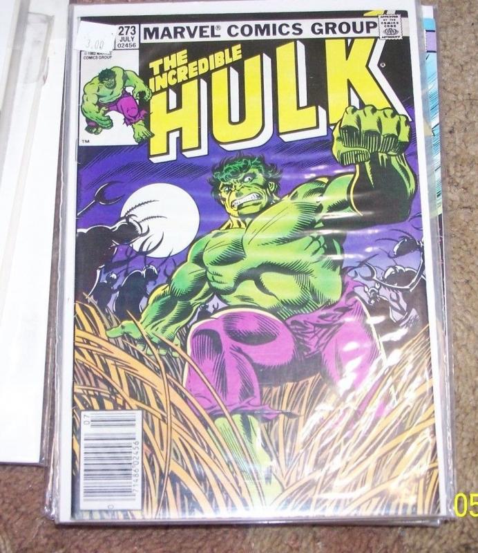 Incredible Hulk comic  # 273 1982, Marvel) bronze age classic +SASQUATCH