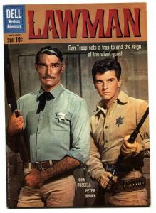 Lawman #4 1960- Dell Western- John Russell- Peter Brown VF-