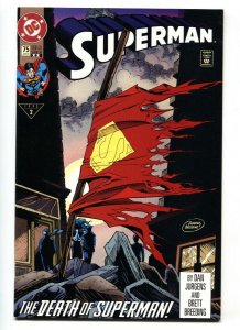 SUPERMAN #75-DEATH OF SUPERMAN- VF/NM 2nd print.