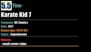 Karate Kid 7 (1977) FN- 5.5 Bronze Age DC Comics