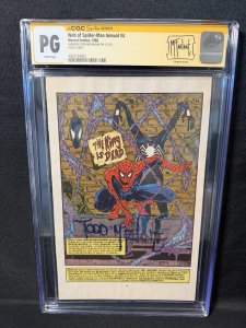 CGC SS - Web of Spider-Man Annual #4 Page 55 - Signed By Todd McFarlane 1988