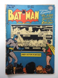 Batman #48 (1948) FR/GD Condition 3 in cumulative spine split, moisture stain