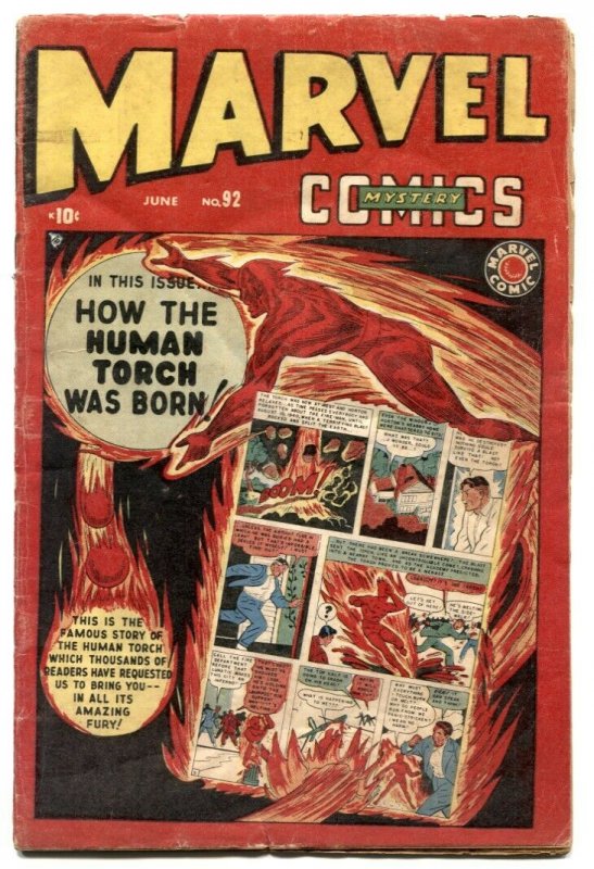 Marvel Mystery Comics #92 1949- LAST ISSUE- G/VG