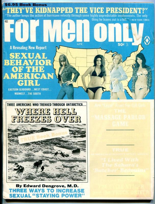 For Men Magazine April 1970-Antarctica- Massage Parlor Game