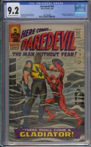 DAREDEVIL #18 CGC 9.2 ORIGIN 1ST GLADIATOR MELVIN POTTER JOHN ROMITA