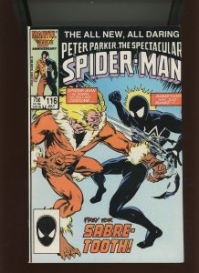(1986) Peter Parker, The Spectacular Spider-Man #116: KEY! FOREIGNER! (7.0/7.5)