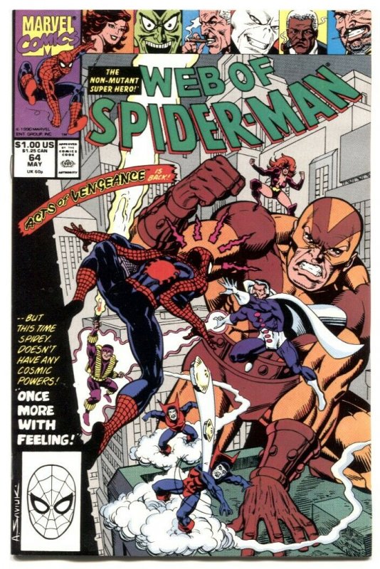 Web Of Spider-man #64 1990-GOLITATH- VF/NM