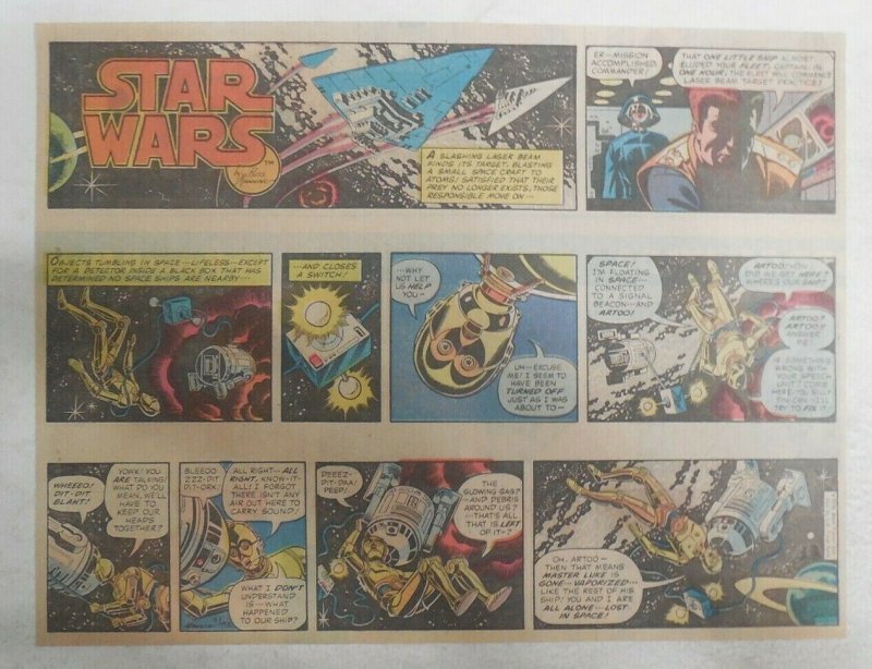 Star Wars Sunday Page #3 by Russ Manning from 3/25/1979 Large Half Page Size!