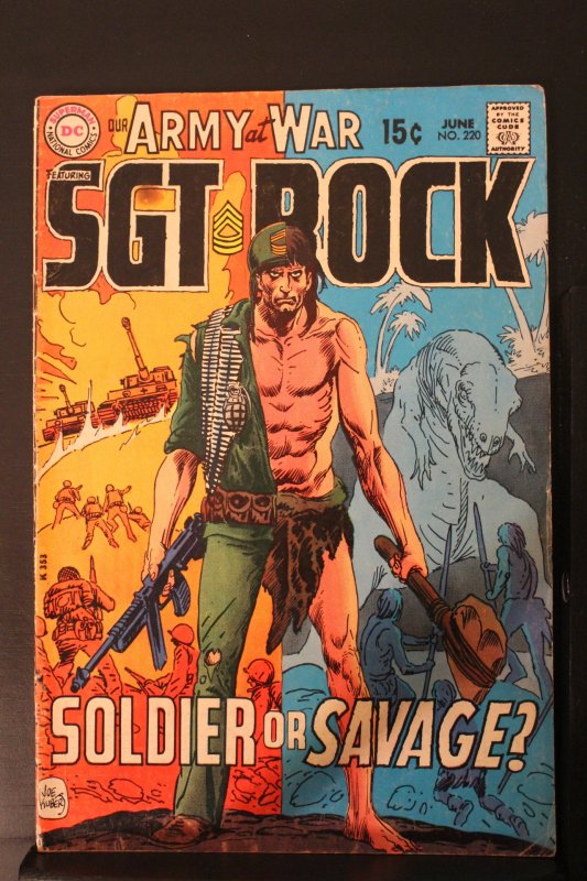 Our Army at War #220 (1970) Affordable-Grade VG+ Sgt Rock Special Solo Cover Wow