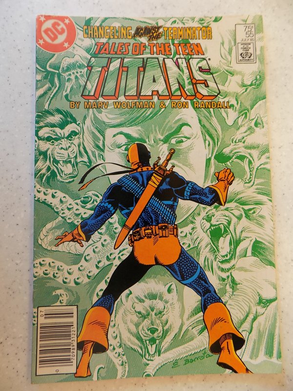 TALES OF THE TEEN TITANS # 55 DC DEATHSTROKE ACTION