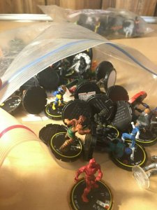 Lot of 60 INFINITY and ARMOR WARS Heroclix Dial Figures Cyclops Human Torch MFT4