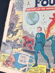 Fantastic Four #13 (1963) 1st App of the Watcher & 1st App of the Red Ghost