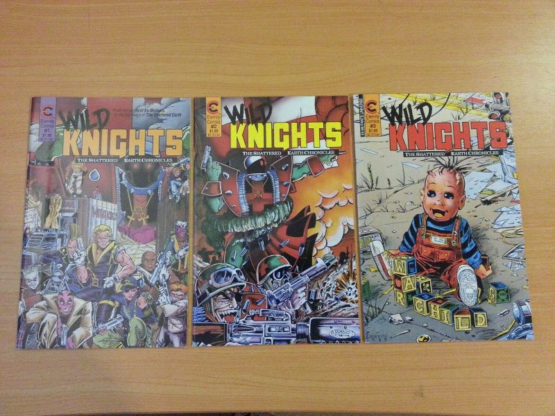 Wild Knights Shattered Earth 1-3 Complete Set Run! ~ NEAR MINT NM ~ 1988