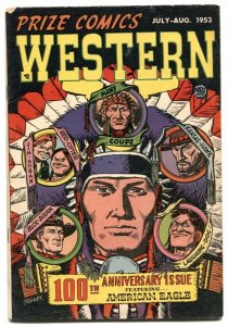 Prize Comics Western #100 1953- AMERICAN EAGLE- VG