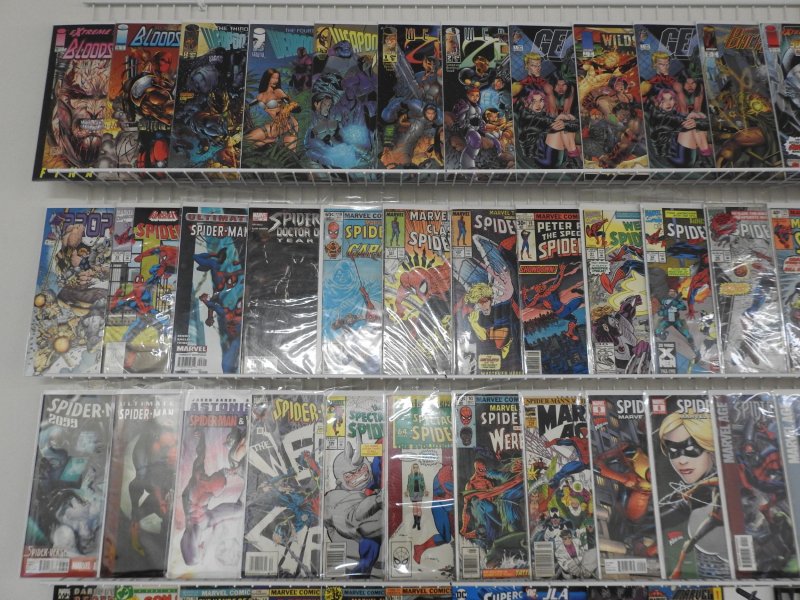 Huge Lot 180+ Comics W/ Spider-Man, Marvels, Daredevil, Cap+ Avg Fine Condition!
