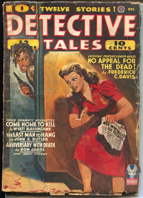 Detective Tales 10/1942-Popular-crime-horror-weird menace-hardboiled pulp-VG