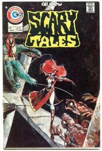 Scary Tales #1 1975- Charlton Bronze Age- Station whipping cover VF-
