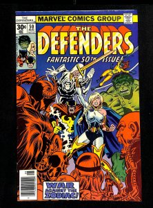 Defenders #50 VF- 7.5 Moon Knight!