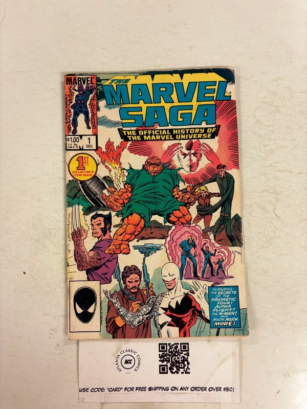 Marvel Saga #1 FN Marvel Comic Books Fantastic Four X-Men Alpha Flight 10 HH100