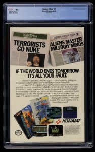 Spider-Man #1 CGC NM/M 9.8 White Pages Silver Variant Torment! Todd McFarlane!