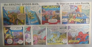 Spiderman Sunday by Stan Lee & John Romita from 9/18/1977 Size: 7.5 x 15 inches