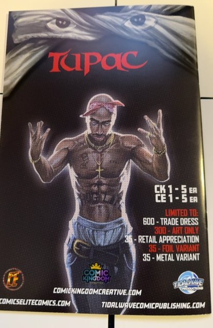 TIDAL WAVE COMICS TUPAC #1 TRADE VARIANT BLACK COVER RAPPER K78