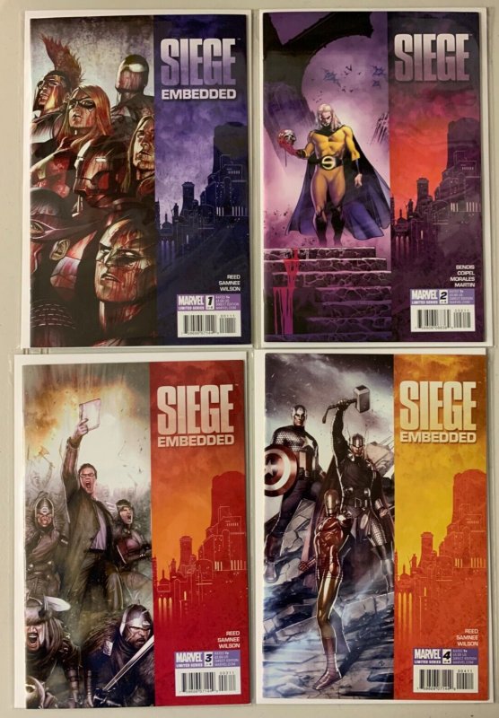 Siege Embedded set #1-4 Marvel 4 different books 8.0 VF (2010)