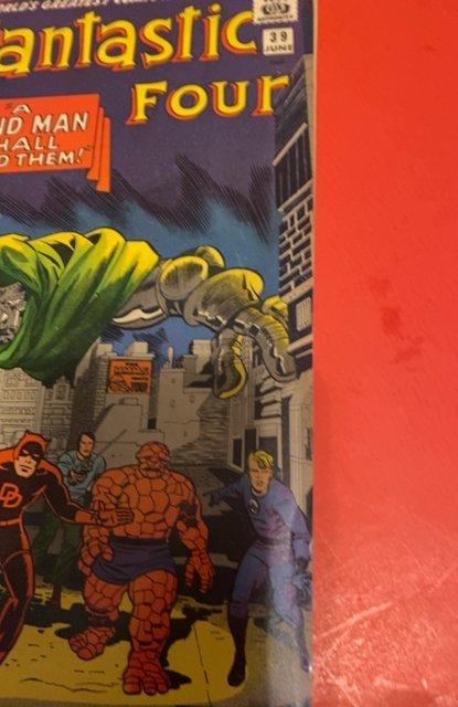 FANTASTIC FOUR #39 G, Daredevil! Dr. Doom! Wally Wood! Marvel Comics 1965