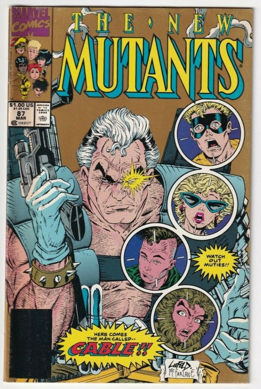 The New Mutants #87 March 1990 Marvel Gold Second Printing 1st Cable Stryfe 