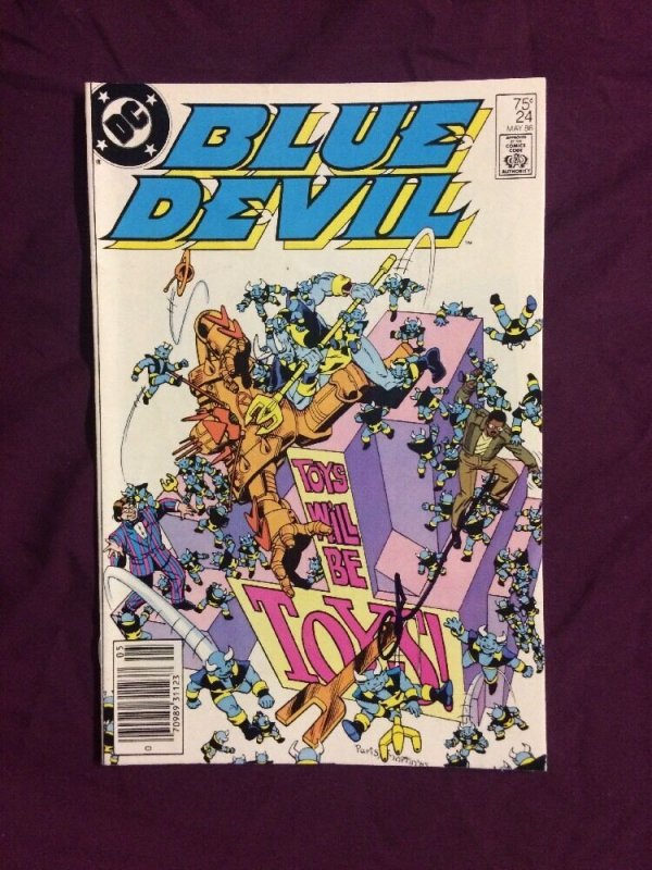 blue devil #24 signed by gary cohn rare dc comics comic book cool vintage sweet!