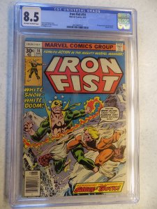 IRON FIST # 14 MARVEL 1ST SABRE-TOOTH CGC 8.5