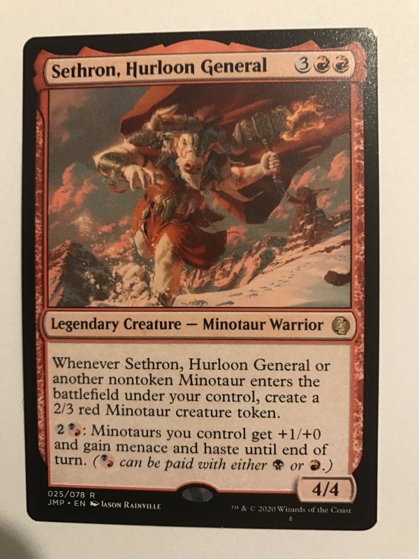 SETHRON, HURLOON GENERAL : Magic the Gathering MTG card; Jumpstart, Rare, NM