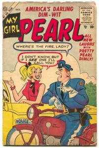 My Girl Pearl #4 1955- Dan DeCarlo motorcycle cover VG-