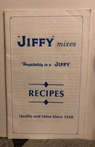 Jiffy mixes(hospitality in a jiffy!)recipes,35p,1970s