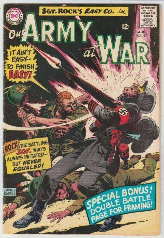 Our Army at War # 157 strict NM- High-Grade Cover Sgt.Rock, Nazis