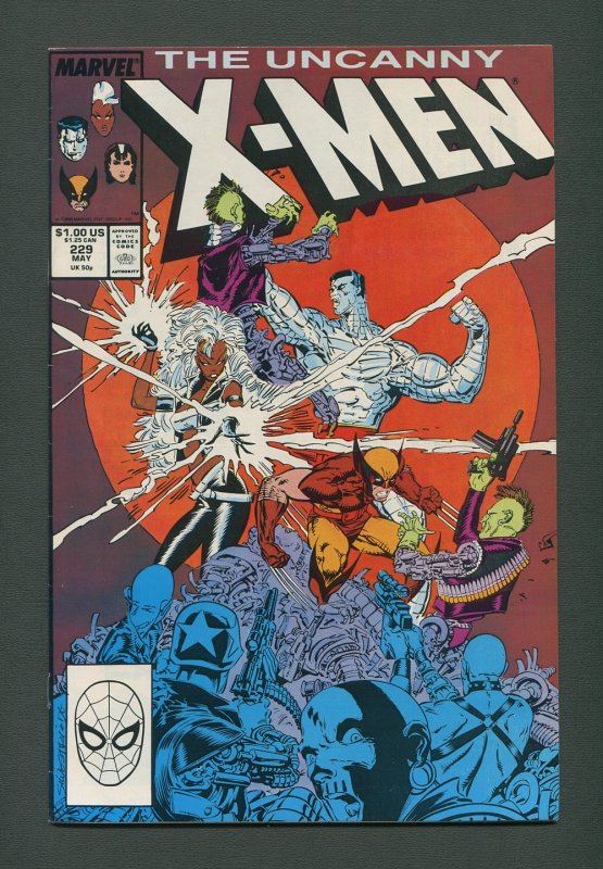 Uncanny X-Men #229  / 7.5 VFN-  /  May 1988