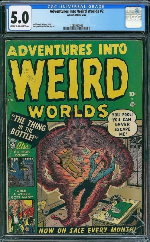 Adventures into Weird Worlds #2 (Atlas, 1952) CGC 5.0