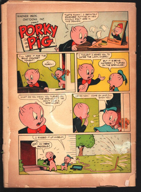 Porky Pig #34 1954-Dell-Golf cover-Werewolf story-G
